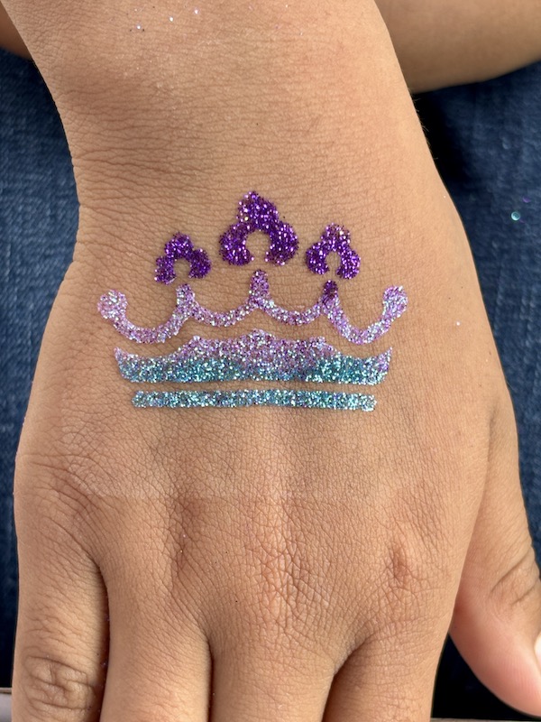 Crown Glitter Tattoo