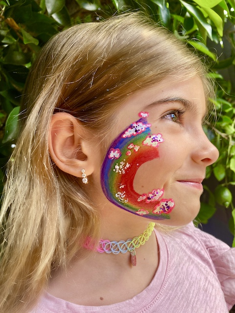 Rainbow Cheek Face Paint